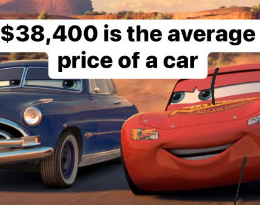 $40,000 Is Thr Average Median Of Car….